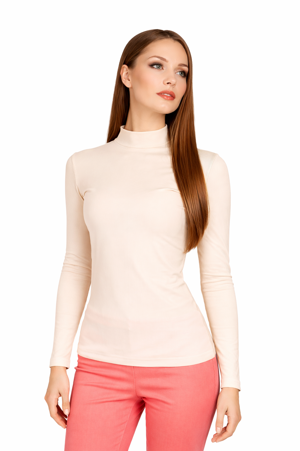 MAGLIETTA DANZA COLLO LUPETTO LYCRA CARNE DONNA